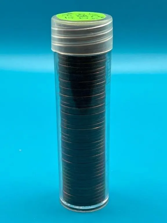Tube of 1958D Wheat Cents - Marked as MS63 or