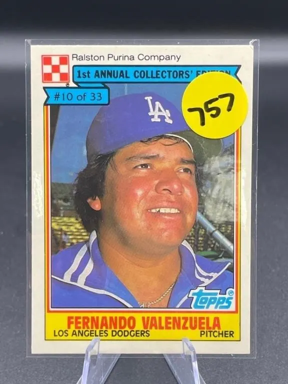 EARLY CARD 1984 PURINA FERNANDO VALENZUELA CARD