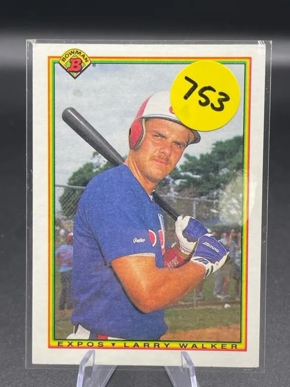 ROOKIE CARD 1990 BOWMAN HOF LARRY WALKER