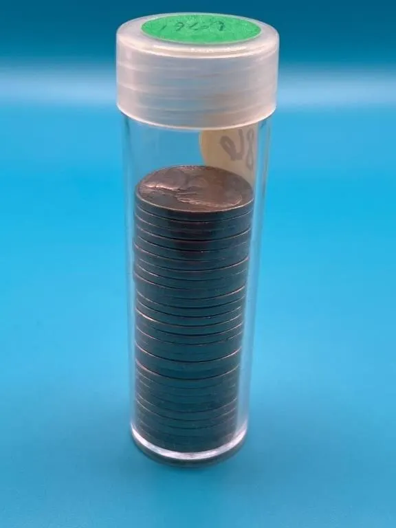 Partial Tube of 1969 Jefferson Nickels