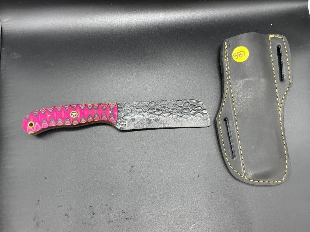Fixed Blade Knife w/Leather Sheath
