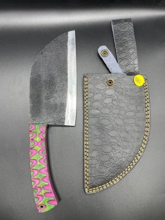 Fixed Blade Knife w/Leather Sheath