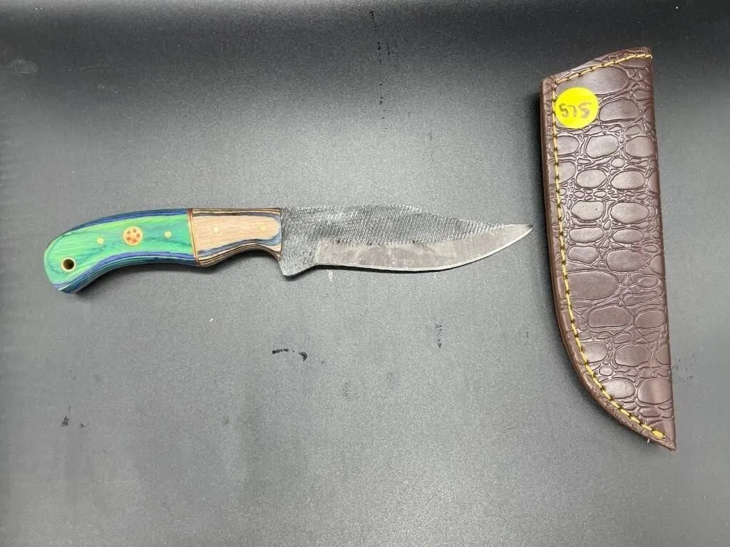Fixed Blade Knife w/Leather Sheath