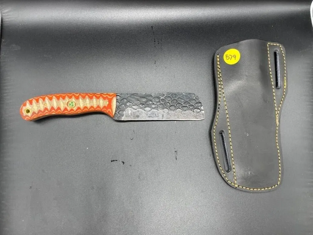 Fixed Blade Knife w/Leather Sheath