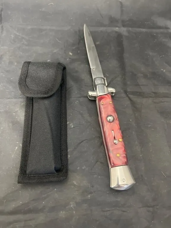 Switchblade Knife w/Nylon Holster in box