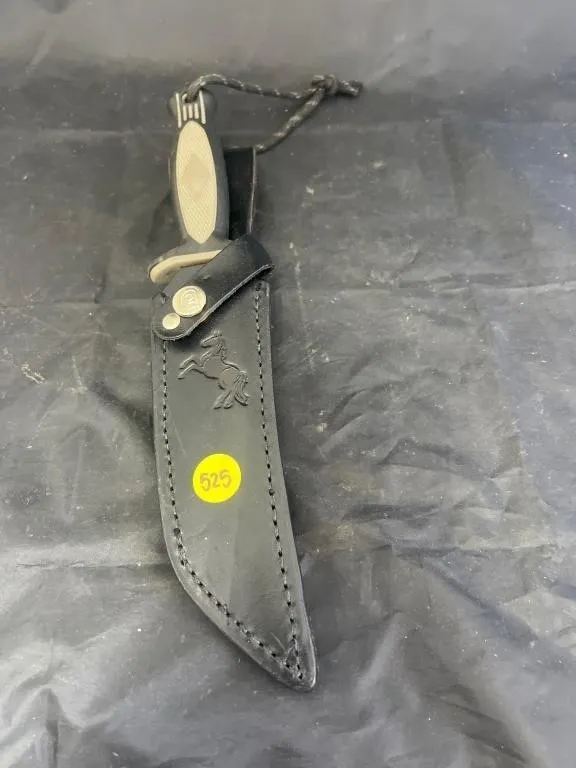 Colt Fixed Blade Knife w/Leather Sheath