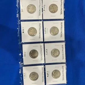 Set of 8 Assorted Date Buffalo Nickels