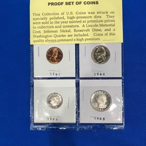 US Four-Piece Mixed Date Proof Coin Collection