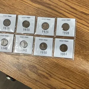 Set of 8 Assorted Wheat Penny Coins