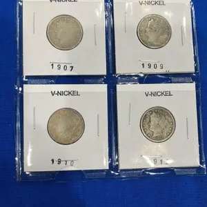 Set of Four Liberty Head V Nickels (1907-1912)