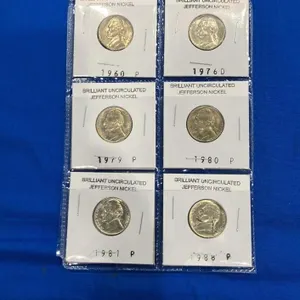 Set of 6 Brilliant Uncirculated Jefferson Nickels