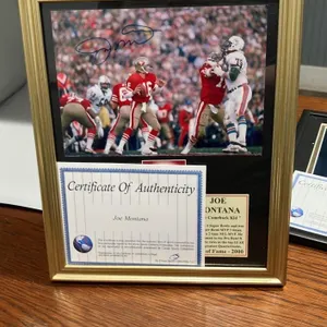 Joe Montana Signed Framed Display