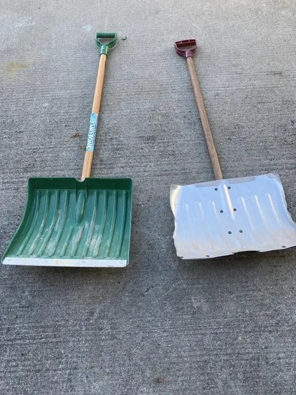 Two snow shovels