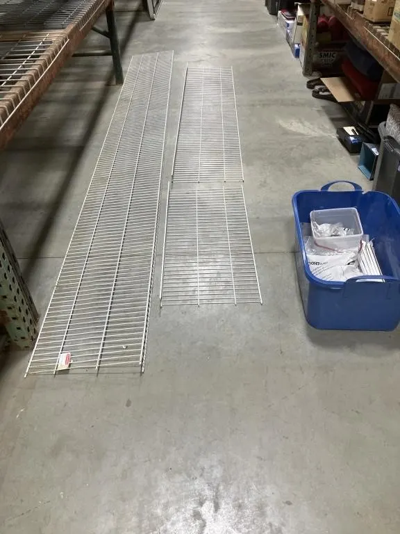 White wire closet shelves 144x12, 78x12, 34x12 &