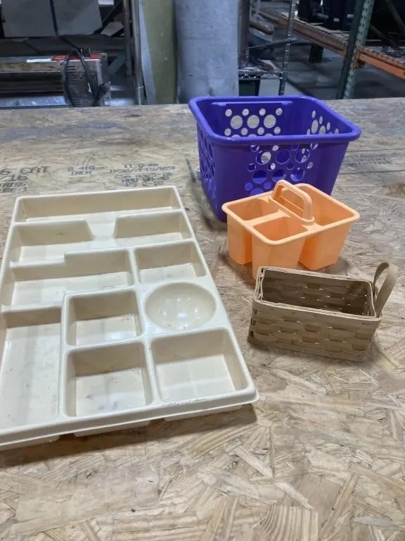Craft storage baskets & tray