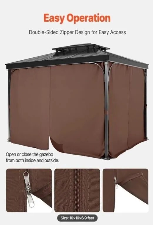 VEVOR outdoor gazebo curtains