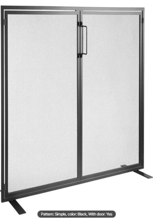 VEVOR Fireplace Screen 1 Panel with Door