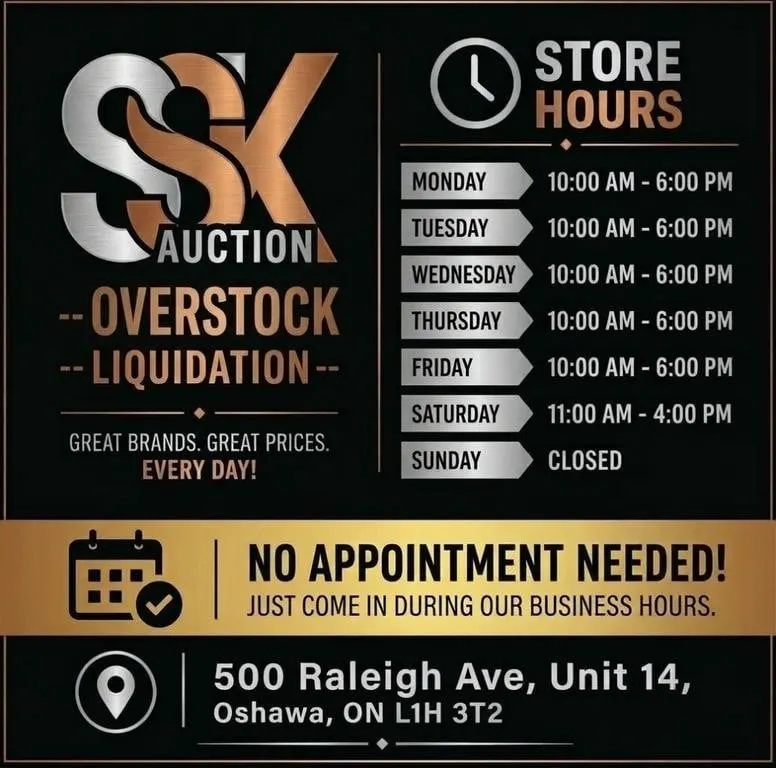 SSK AUCTION STORE AND PICK-UP TIMING