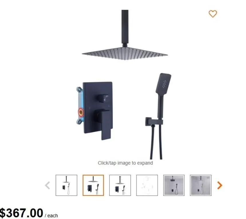 CASAINC 3-Spray Patterns 10 inch Ceiling Mount Duk