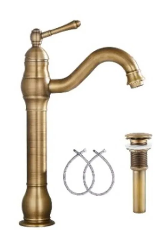 Antique Brass Bathroom Vessel Sink Faucet Single e