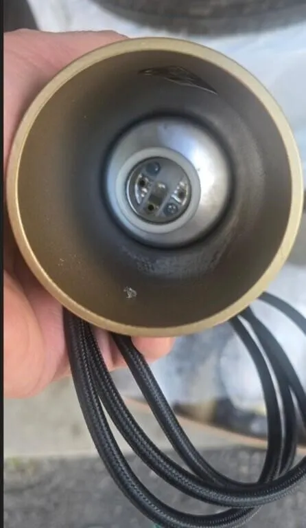 Modern gold cylindrical pendant light fixtures