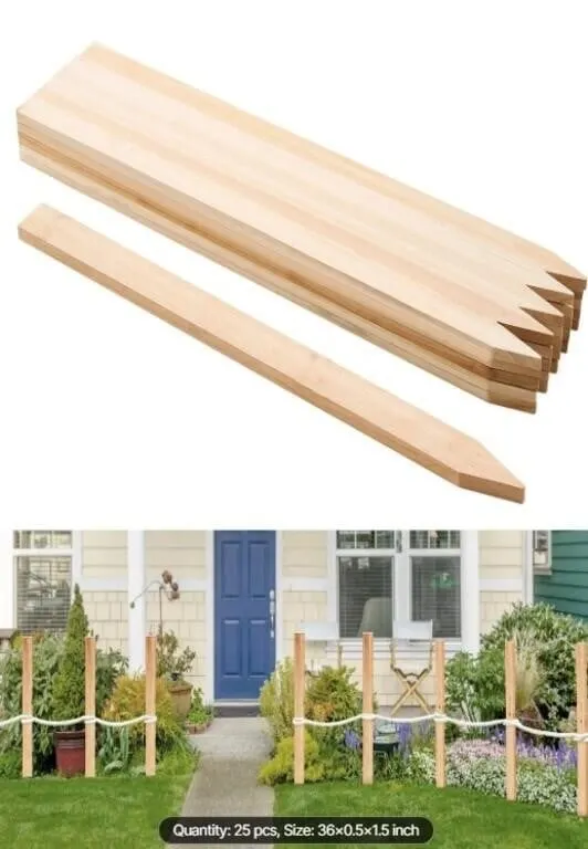 Fence Wooden Stakes 25pcs