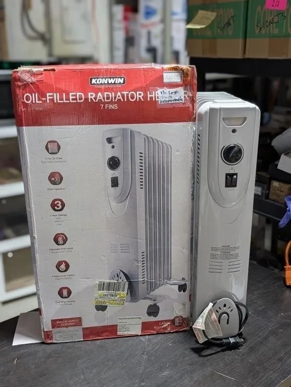 Konwin 7-Fin Oil-Filled Heater