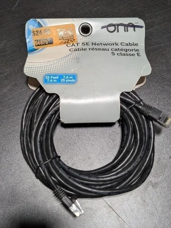 Lot of 7 - onn. Cat5E Ethernet Patch Cable