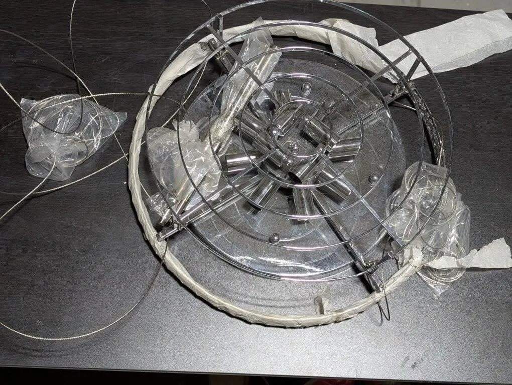 Modern round crystal flush mount ceiling chandelir