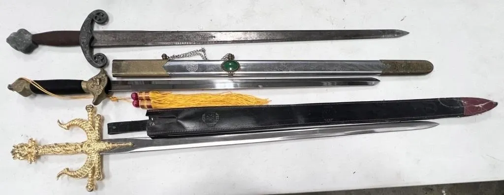 3pc swords: 25.5", 30.5" and 32" blades