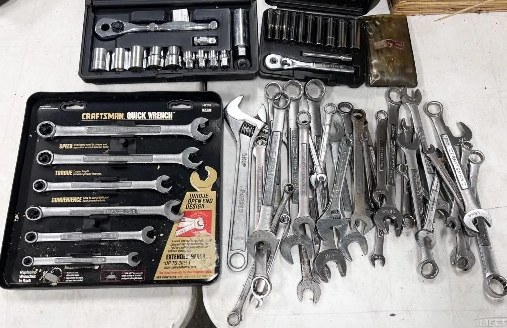 tools: wrenches, sockets
