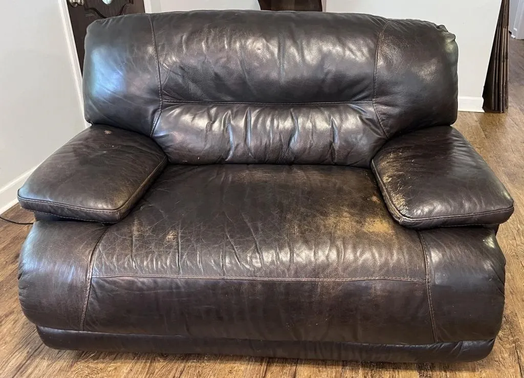 power reclining loveseat, works