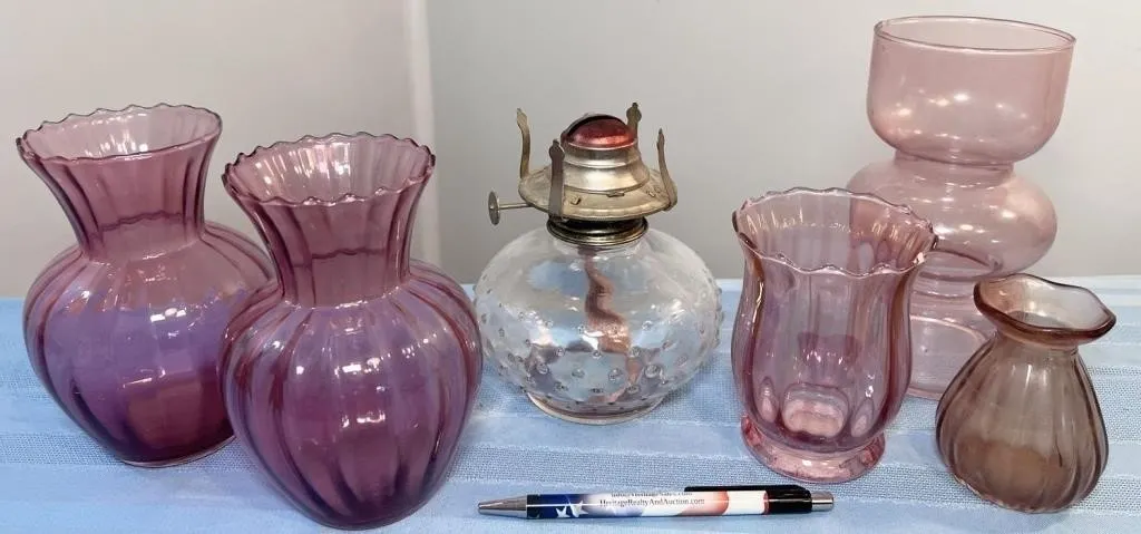 assorted decor: glassware