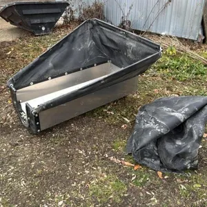 8” S/S hopper with collapsible top and cover