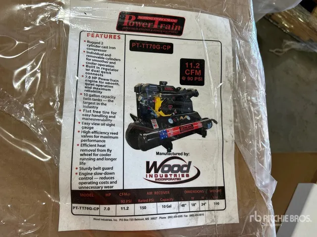 PowerTrain 11.2 cfm Skid-Mounted Air Compressor
