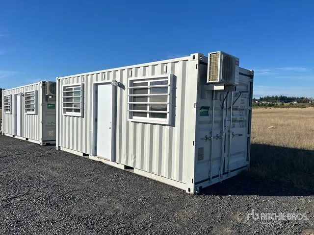 2025 20 ft x 8 ft Skid-Mounted Storage Container Mobile Office (Unused)