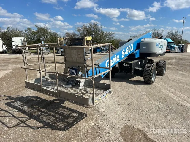 2016 Genie S-60X 4WD Diesel Telescopic Boom Lift