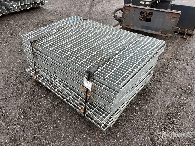 Quantity of (14) 56 in x 36 in x 3/16 Galvanized Grids