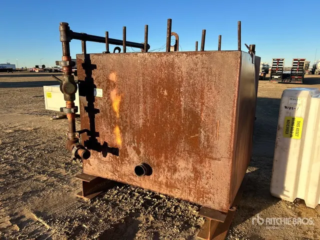 5 ft x 6 ft x 40 in Steel Skid Mounted Fluid Tank