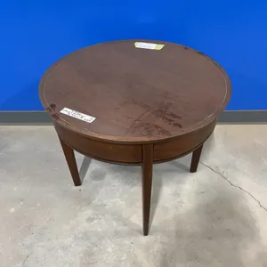 Wood Walnut Occasional Round Table