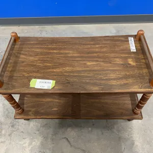 Vintage Double Shelf On Rollers
