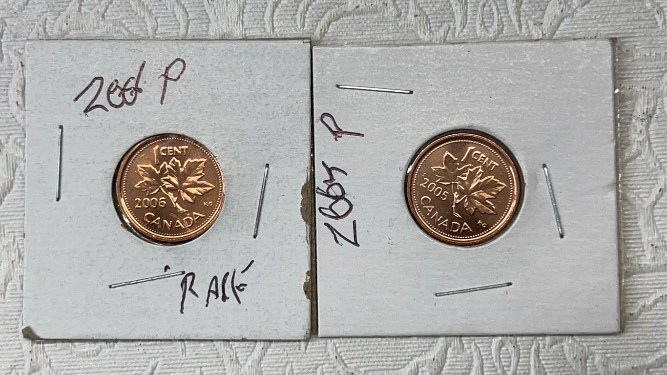 2005, 2006 Canada 1¢ Coins