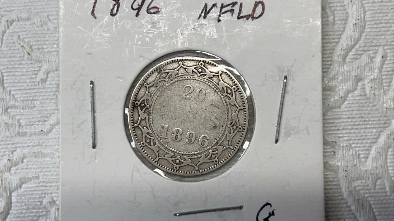 1896 NFLD 20¢ Coin