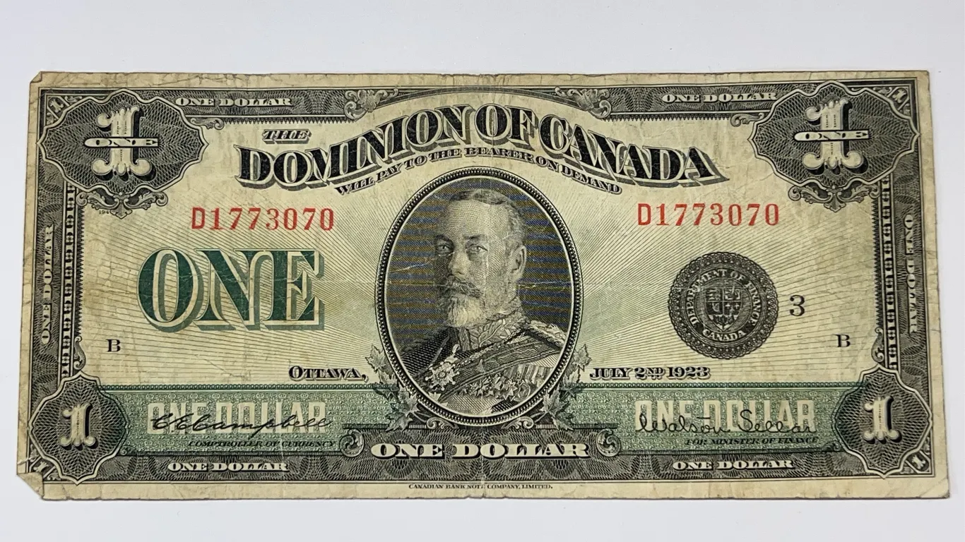 1923 Dominion Of Canada $1 Note