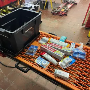 Tote of Hygiene Items