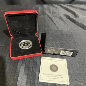 2004 Canada Proof Silver Dollar The Poppy 99.99% with Box and COA, Limited Mintage