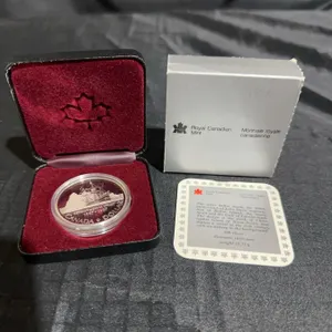 1987 Canada Proof Silver Dollar Davis Strait 400th Anniversary in Case with COA