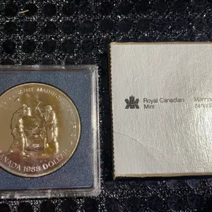 1988 Canada Silver Dollar, Saint Maurice Ironworks, .500 Silver, 23.4g, Royal Canadian Mint