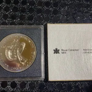 1983 Canada Universiade Edmonton Silver Dollar Coin, 500 Silver, 23.4g, Royal Canadian Mint