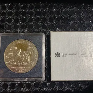 1989 Canada Mackenzie River Dollar .500 Silver Coin 23.4g Royal Canadian Mint with Case